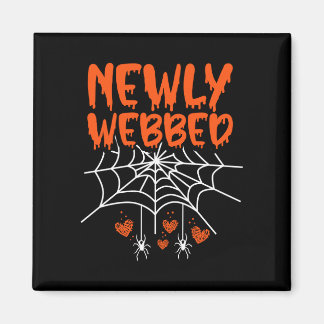 Mans nyligen nätbundna halloween nygifta brud och magnet