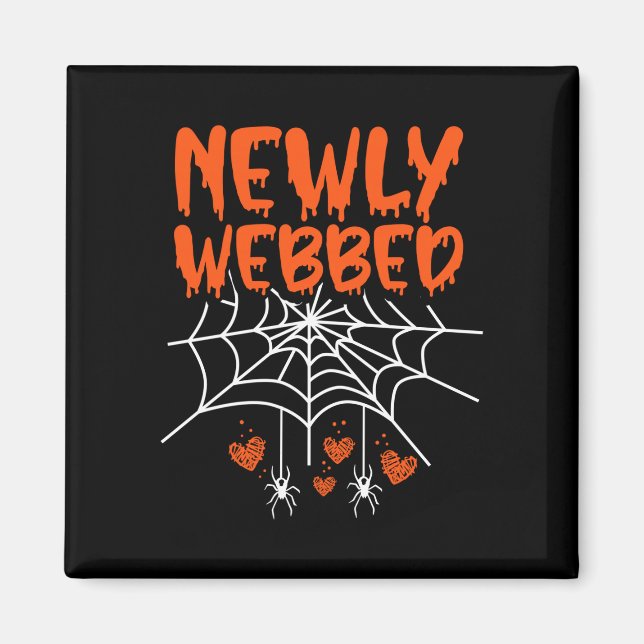 Mans nyligen nätbundna halloween nygifta brud och magnet (Framsidan)