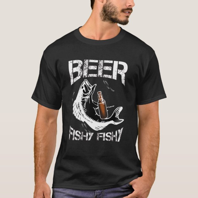 Mäns Öl Fisken Fisken T Shirt (Framsida)