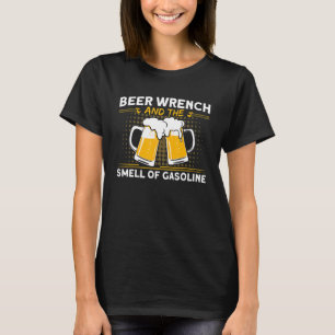 Mäns ölbrytvridare luktar bensin bilgubbe t shirt
