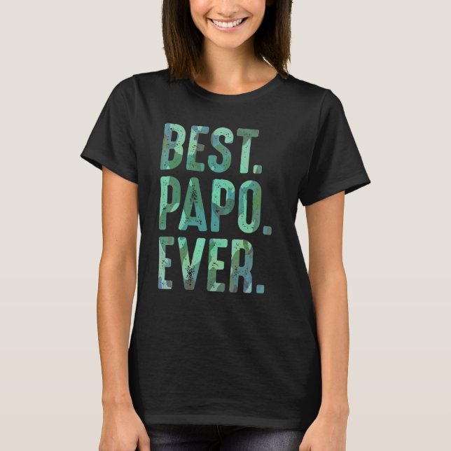 Mäns Papo-idé från barnbarn för män Bästa Papo T Shirt (Framsida)