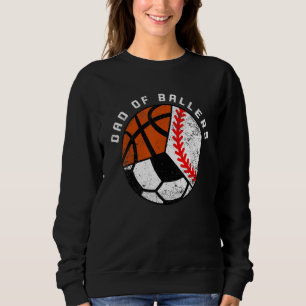 Mäns pappa för ballers baseboll fotboll basket pa t shirt