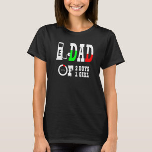 Mans PAPPAN till 2 Pojkar 1 flicka far eller farfa T Shirt