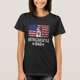 Mans Patriotisk Australienska Nötkreatur Pappa Ame T Shirt