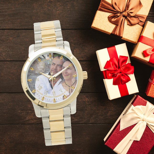 Mans PHOTO Watch 25:e femtionde Make-årsdagen Armbandsur (Skapare uppladdad)