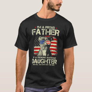 Mans Pitbull Pappa Stolt Pappa Till En Riktigt Fan T Shirt