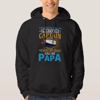 Mans Pontoonbåtskapten för farfar pappa Hoodie