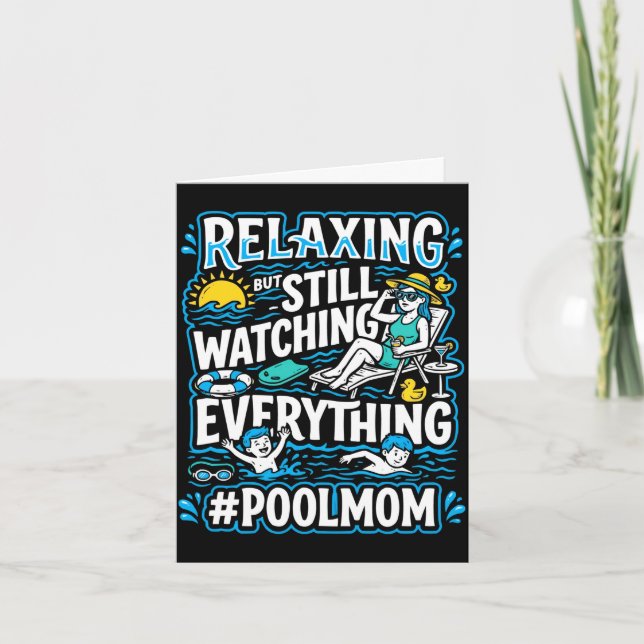Mäns pool mamma simning mamma simmare mamma mödrar kort (Framsida)