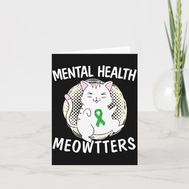 Mäns psykiska hälsa meowtters kattälskare avslutar kort (Framsida)