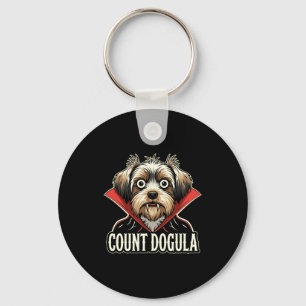Mäns räkna dogula rolig hund tematisk spöklik fest nyckelring