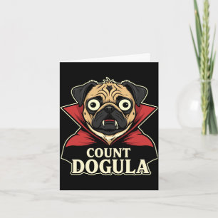 Mäns räkna dogula rolig spöklik temapartaj hund kort