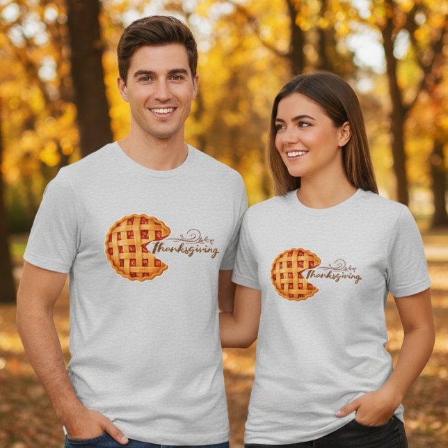 Mäns Retro Arkad Pumpapaj Thanksgiving T Shirt (Skapare uppladdad)