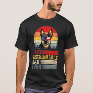 Mäns Retro Bästa Australiensiska Nötkreatur Pappa  T Shirt