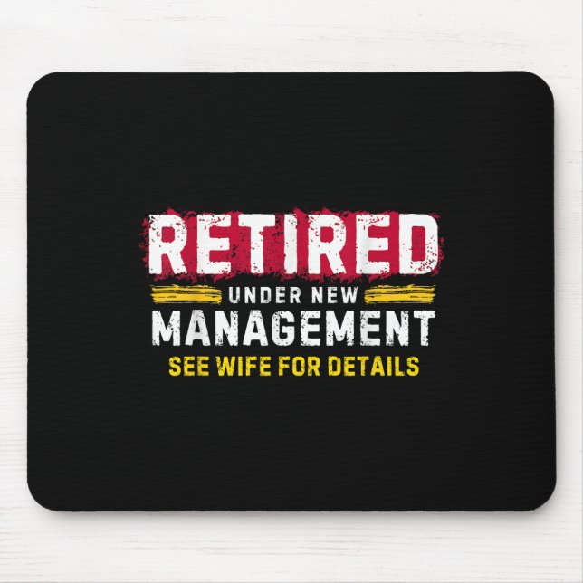 Mäns Retro Pensionerad Under Ny Ledning Se Hustru  Musmatta (Framsidan)