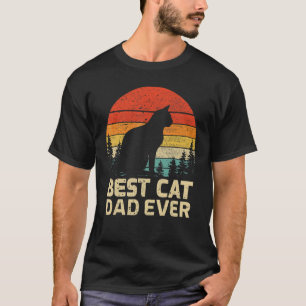 Mäns Retro Vintage Bästa Kattpappa Någonsin Fars D T Shirt