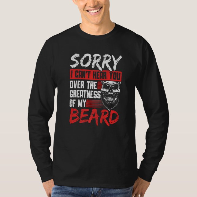 Mans Retro Vintage Skägg Skäggig T Shirt (Framsida)