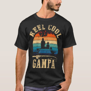 Mans riktigt cool gampa fiskare fars dag fiske t shirt