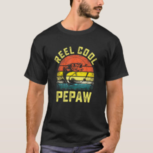 Mäns riktigt coola pepaw fisk fiskar fadersdag t shirt