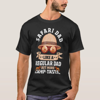 Mäns Safari Familjesemester för en afrikansk famil T Shirt