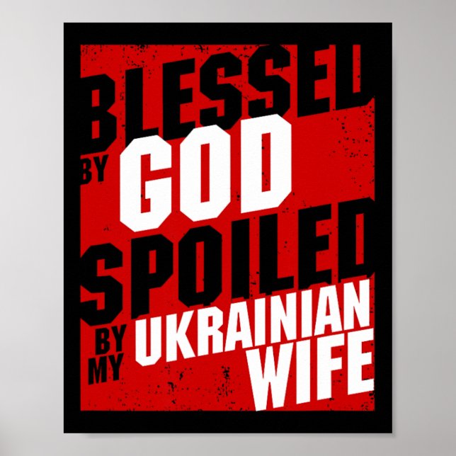 Mäns saliga ukrainska fru ukrainska man Ukrain Poster (Framsidan)