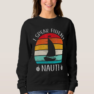 Mans Segelbåt Jag Talar Flytande Nauti Segling Kap T Shirt