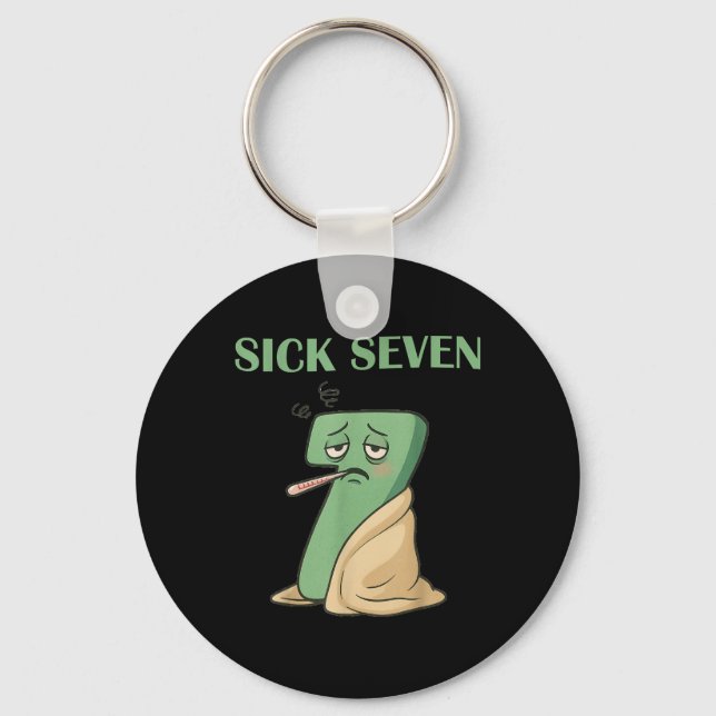 Mans Sick Seven Halloween-kostymdesign för Hallowe Nyckelring (Framsida)