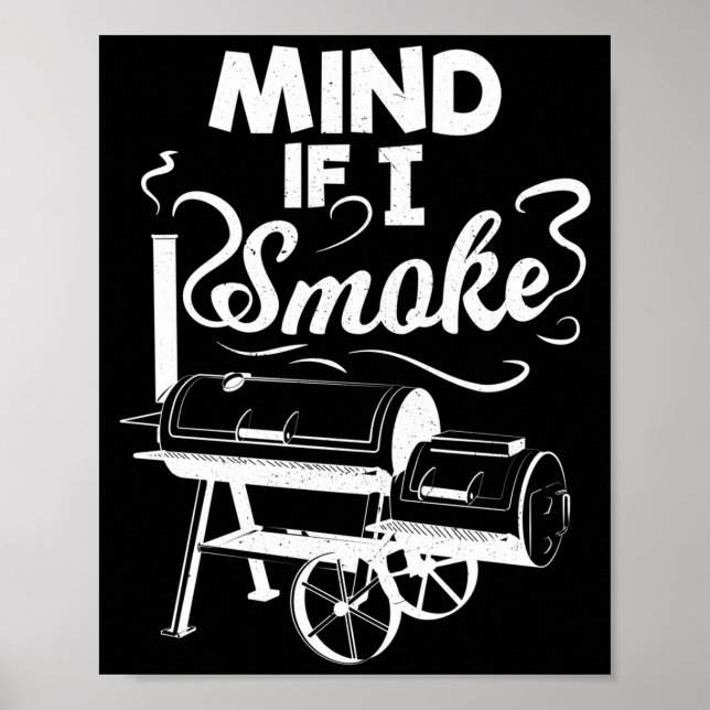 Mäns sinne om rök bbq-älskare ivrig rökare mäns poster (Framsidan)