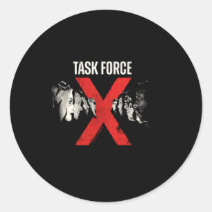 Mäns skurkteam Task Force X-prestanda Runt Klistermärke
