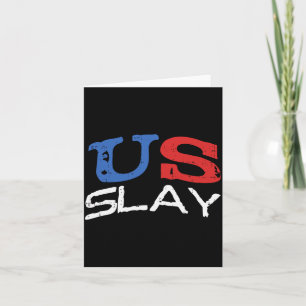 Mäns Slay Roligt Usa 4:e Juli Aamerica Patriotiskt Kort