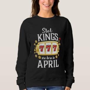 Mäns Slot Kings Föds I April Casino Spelande T Shirt