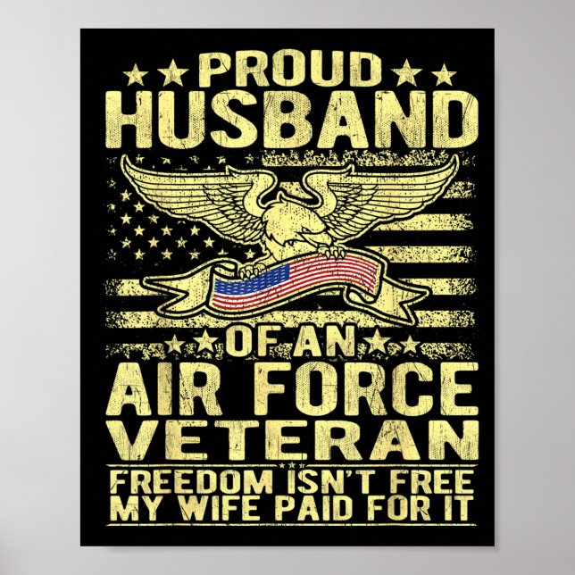 Mans stolt make till en luftmaktveteran - Mans p Poster (Framsidan)