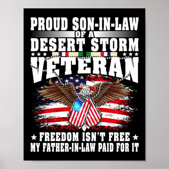Mans Stolt Svärson Till Desert Storm-veteran Dom Poster (Framsidan)