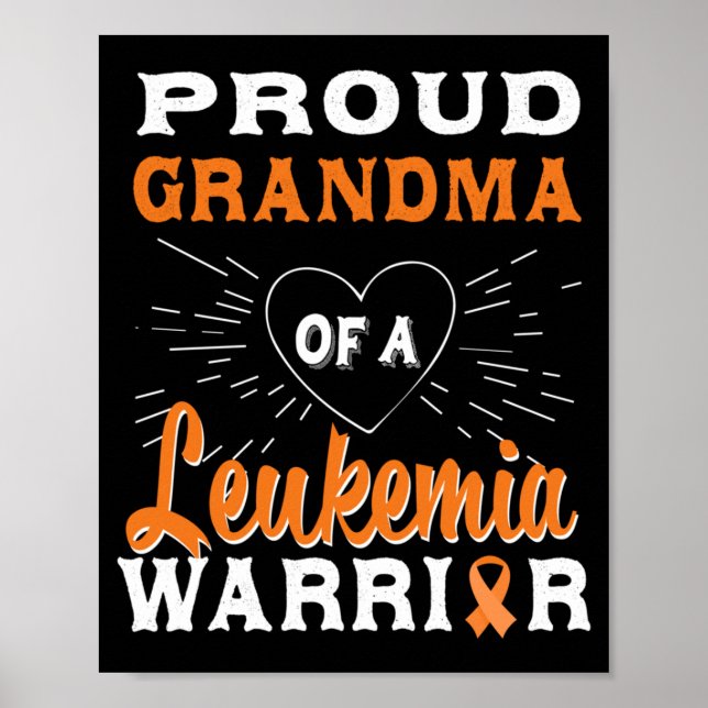 Mäns stolta mormor till en leukemi-krigare medvete poster (Framsidan)