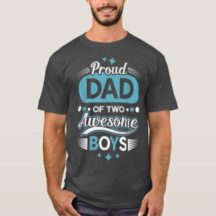 Mäns stolta pappa till två fantastiska pojkar Fars T Shirt