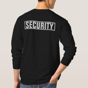 Mäns svart och vit dubbelsidig tryckt säkerhet t shirt