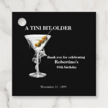 Mäns Tini Bit Older Martini 40-årsdag