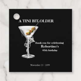 Mäns Tini Bit Older Martini 40-årsdag Gåvor Etiketter