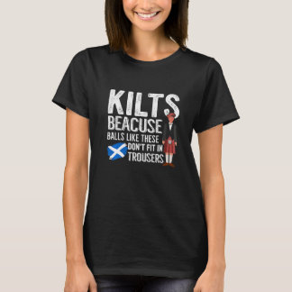 Mäns traditionella kiltbärande citat för en kilt-g t shirt