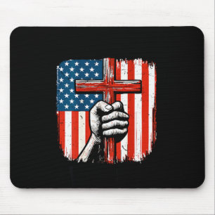 Mäns tro över rädsla kristen patriotisk amerikansk musmatta