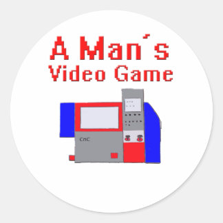 Mans TV-spel Runt Klistermärke