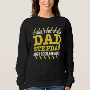 Mans Två Titlar Pappa Stepdad Fars Dag Bonus Pappa T Shirt