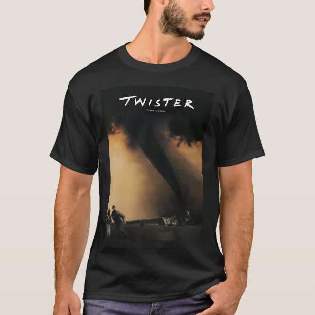 Mans Twister 1996 Movie Mode Leisure Round Nacke T Shirt (Framsida)