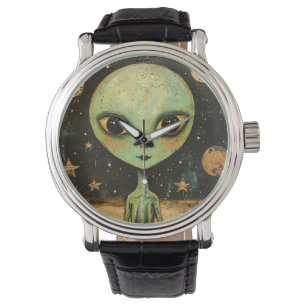 Mäns UFO-utomjording Armbandsur