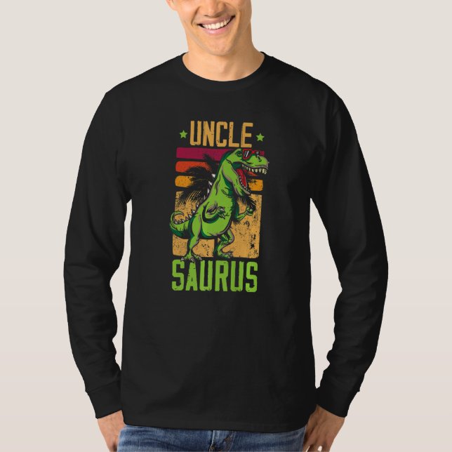 Mans Unclesaurus Farbror Saurus Rex Dinosaur Match T Shirt (Framsida)
