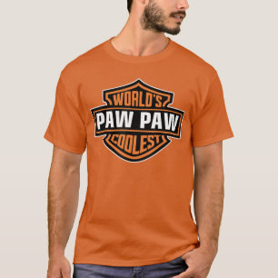 Mäns världens coolaste PAW PAW bästa pappa i värld T Shirt