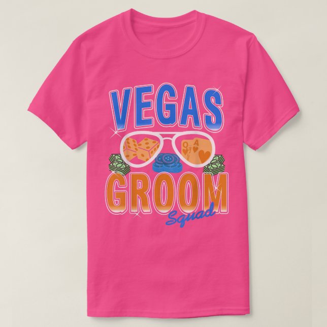 Mans Vegas Groom Squad Svärmannen  T Shirt (Design framsida)