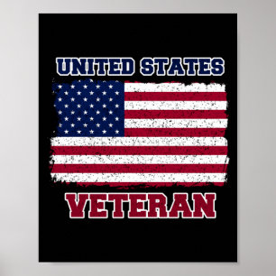 Mäns Veteran T-Shirt För Män - USA Veteran Poster