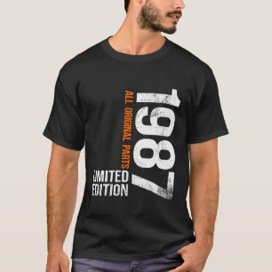 Mäns Vintage 1987 39-årspresenter Män Kvinnor 39 T Shirt