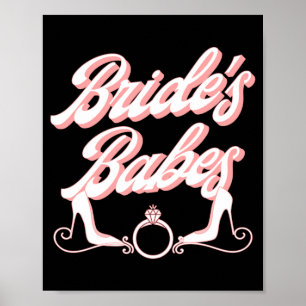 Mäns vintage retro brudens tjejer möhippa poster