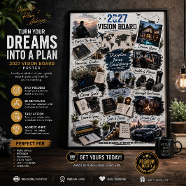 Mäns visionskortposter – Livsmål Väggkonst